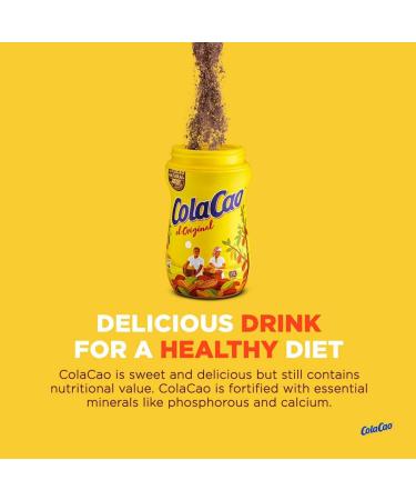 ColaCao Original Chocolate Drink Mix | Made with Natural Cocoa Beans in Spain | No Additives | UTZ Certified | 13.51 oz (2 Pack) | Great for Breakfast - Buy Online on SooperMarket.com