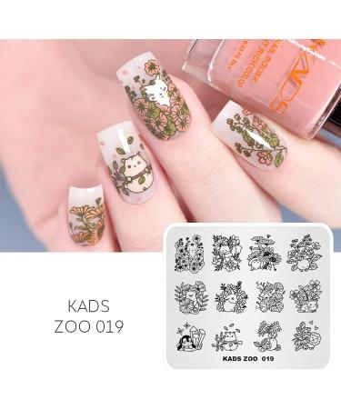 KADS Nail Art Stamping plate Nail Template Nail Art Design Tool Nail DIY Design Image Plate (ZO019) - Buy Online on SooperMarket.com