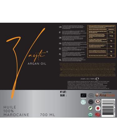 Food Argan Oil from Morocco 700ml | 100% Argan Oil (700ml) - Buy Online on SooperMarket.com