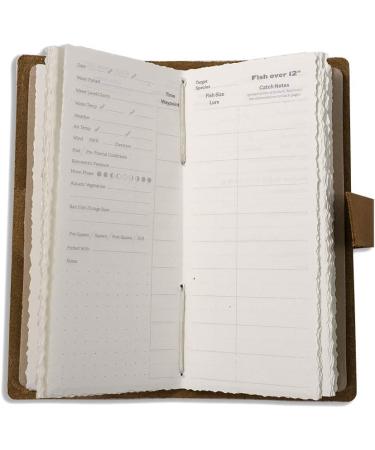 Rustico Leather Fishing Log Book Designed by and for Fishermen. with Template  Records Details of Fishing Trip  Including Date  Time  Location  and Weather Conditions Buckskin - Buy Online on SooperMarket.com