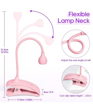 AORAEM Portable LED Nail Lamp - Professional Gel Polish Light for DIY Nail Art - Pink - Buy Online on SooperMarket.com