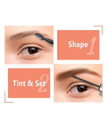 Charming 4D Tinted Eyebrow Gel in Dark Gray - Waterproof, Long Lasting, Non-Sticky, Cruelty Free & Paraben Free - Includes Spoolie Brush & Eyebrow Razor - 5.0g - Buy Online on SooperMarket.com