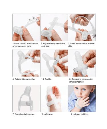 BORDSTRACT Adjustable Thumb Sucking Finger Protector - Stop Baby Silicone Thumb Guard for Thumbsucking Treatment Kit - Teething Toy for Infant Kids (White) - Buy Online on SooperMarket.com