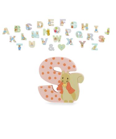 Peter Rabbit Wooden Letters by Orange Tree Toys Letter S with Timmy - Alphabet Animal Letter for Personalised Baby Name Toy Box Door Wall Decorations Animals Nursery Decor Boys Girls Bedroom