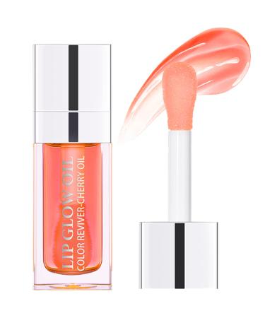 Hydrating Lip Oil  Plumping Lip Oil  Transparent Lip Gloss with Big Soft Brush for Long Lasting Nourishing Repairing Lip  Reduce Lip Wrinkles and Improve Dry Lips Skin  0.2 oz (Soft Pink 001)