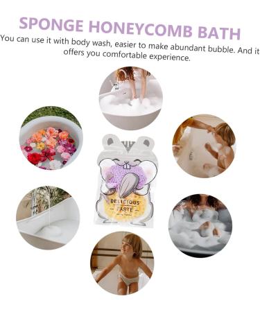 NOLITOY 4 Pcs Bath Ball Loofah Sponge - Honeycomb Shower Exfoliating Scrubbers for Baby & Skin-Friendly Cleaning Supplies - Buy Online on SooperMarket.com
