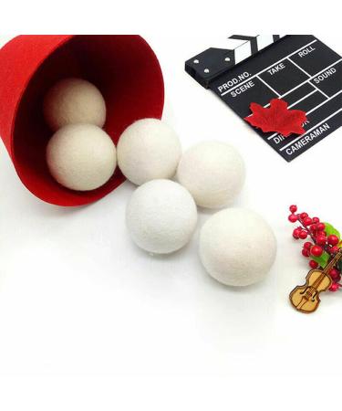 SPORTARC Wool Dryer Balls 6pcs Reusable Organic Fabric Softener Alternative Reduce Wrinkles & static cling Shorten Drying Time
