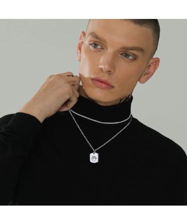 U7 Ladies Cremation Urn Necklace - Celtic Knot Dog Feet Wings & Crucifix | Stainless Steel Cylinder Pendant for Ashes - Memorial Jewelry for Men & Women - Buy Online on SooperMarket.com