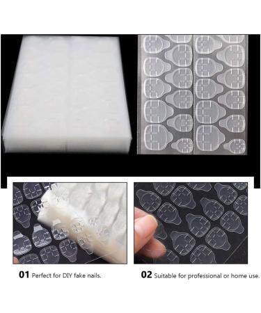 FOMIYES 40 Sheets Nail Jelly Glue Nail Double-sided Glue Nail Tip Fixing Stickers Fake Nail Sticky Glue Nail Glue Stickers Nail Art Supplies Nails Silica Gel Invisible Adhesive - Buy Online on SooperMarket.com