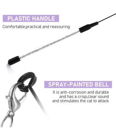 Bewudy 2 PCS Cat Wand Interactive Cat Toy Interactive Cat Wand Toys with Bells Cat Feather Toys for Indoor Cats Feather Dangler Funny Exercise for Indoor Cat Kitten Catcher (Ball) - Buy Online on SooperMarket.com