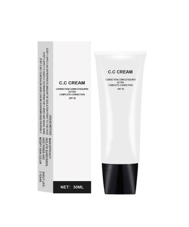 Face Primer Makeup Base Primer for Shine and Oil Control Skin Tone Adjusting CC Cream Moisturizing Makeup Skin Concealer SPF 43 Mature Skin Color Correcting Cream (Ivory)