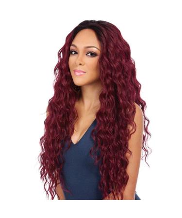 Shop Long Curly Fluffy European & American Wigs - Hot Red Light Brown & Dark Brown Options - Buy Online on SooperMarket.com