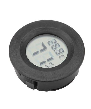 Mini Digital Hygrometer Thermometer | Indoor Humidity Temperature Monitor with Large LCD Display and Backlight for Reptile - Black - Buy Online on SooperMarket.com