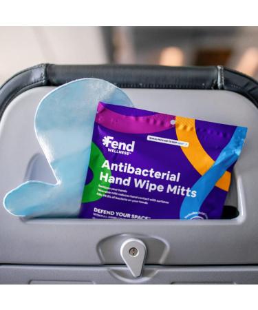 Fend Wellness 75% Alcohol Hand Wipes - Mitt Wearable Pre-moistened Mitten-Shaped Sanitizer with Protective Liner - Full Hand Coverage - 10 Wipe Mitts Set - Buy Online on SooperMarket.com