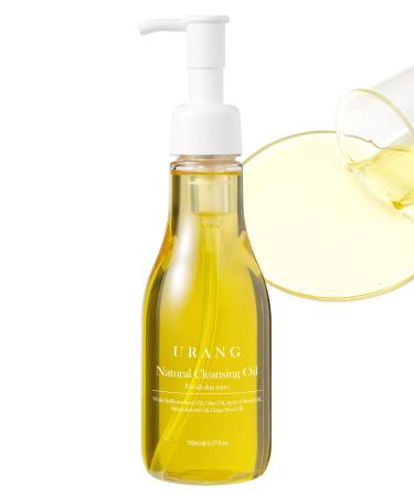 URANG Natural Cleansing Oil | COSMOS ORGANIC Certified | Vegan Deep Face Wash | Organic Oil Cleanser For Women & Men | For All Skin Types Oily  Dry & Sensitive | 5.07 Fl Oz