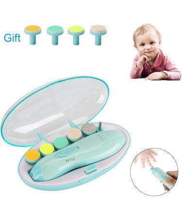 Baby Nail File Clipper Trimmer with Light - Electric & Professional Safe Baby Manicure Set in Green - Buy Online on SooperMarket.com