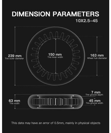 10 Inch Solid Rubber Tire for Ninebot Segway MAX G30 G30P G30LP Kickscooter - 2PCS Replacement Tires with Dual Shock Absorption, Honeycomb, Explosion-Proof - Front/Rear Tyre Accessories - Buy Online on SooperMarket.com