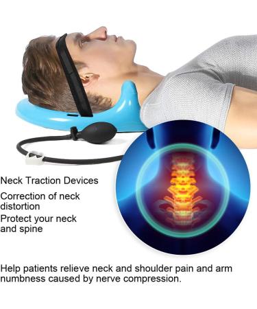 Inflatable Cervical Neck Traction Device & Massage Pillow - Adjustable Pain Relief & Comfort - Buy Online on SooperMarket.com
