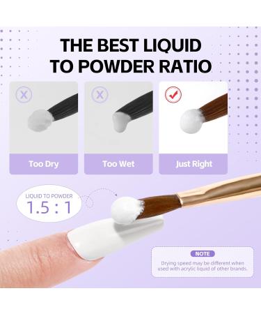 Coscelia 8G Clear Acrylic Powder French Nail Art Powder System for Acrylic Nails Extension DIY at Home Long-Lasting No Needed Nail Lamp Cured - Buy Online on SooperMarket.com