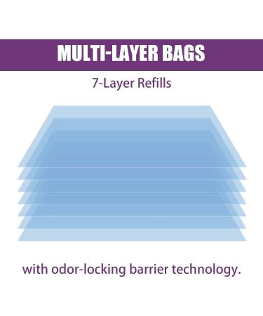 Cat Litter Refills Bag Litter Refills Bag Compatible with Your Standard and Plus Genie Litter Disposal Refill Cartridge Generic Litter Refills Bag Original Refill Cartridge is Not Included (8 Pack) - Buy Online on SooperMarket.com