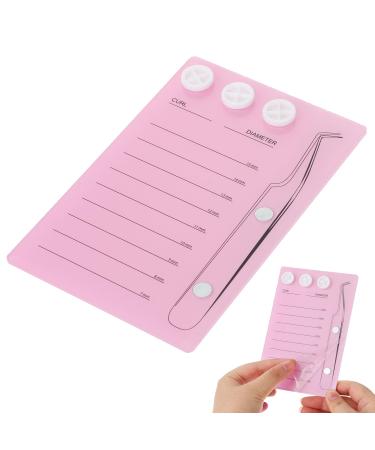 Acrylic Eyelash Extension Eye Lash Pallet Tool Acrylic Lash Tile holder Grafting False Eyelash Organizer Extension Pad with Suction for Tweezers Pink
