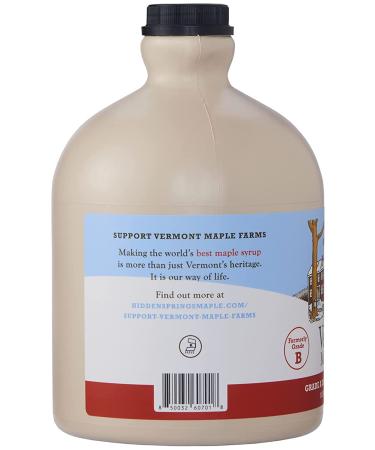 Hidden Springs Maple 100% Natural Vermont Maple Syrup - Grade A Dark Robust - 64oz - Family Farms - BPA-Free Jug - Buy Online on SooperMarket.com
