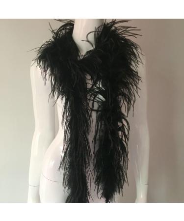 Shekyeon 2 Yard Ostrich Feather Boa - Black Costume Decoration Craft - Buy Online on SooperMarket.com