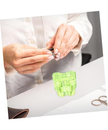 HAPINARY Nail Art Liquid Holder with cover tool manicure glass nail dish cup bracket nail art dish plate cup thicken nail dish with lid glass nail art cup Nail supplies Nail Manicure Tools 7x5.6cm Green - Buy Online on SooperMarket.com