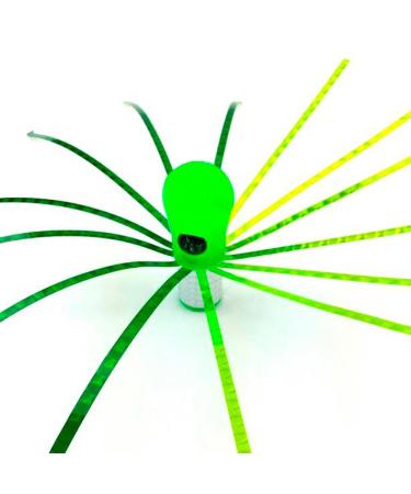 Lobo Lures #30M Skipjack Hybrid Mylar Ahi Ballyhoo Tuna Dredge Heads Trolling Lure MAHI Green Chartreuse