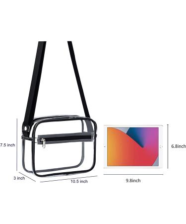 Clear Crossbody Messenger Bag - Stadium Approved for Work, Travel, and Events - Buy Online on SooperMarket.com