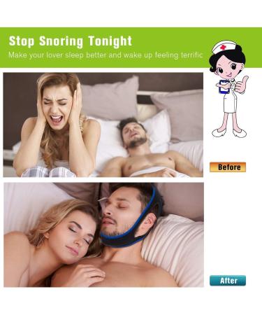 2023 Upgrade Anti-Snoring Chin Strap for Men and Women - Adjustable Snoring Reduction Device for Good Sleep - Buy Online on SooperMarket.com
