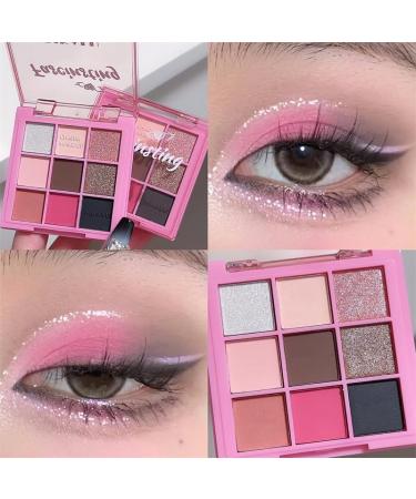 Lovelycat 9 Colors Glitter Eyeshadow Makeup Palette Matte High Pigmented Colorful Creamy Texture Eye Shadow Powder Natural Waterproof Long Lasting Eyeshadow Powder Cosmetics (C) - Buy Online on SooperMarket.com