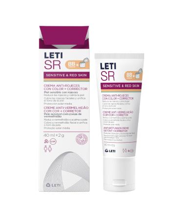 LETI SR Anti-R tungen Gesichtscreme get nt + Korrektor - Get nte Tagespflege bei sensibler oder ger teter Gesichtshaut mit SPF 20 40 ml Cream