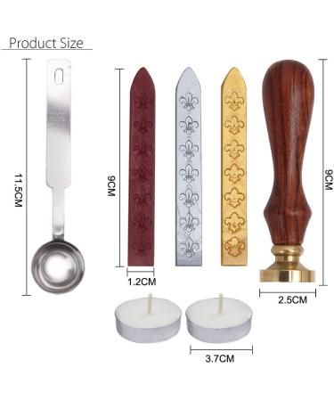 Mingting Wax Seal Stamp Kit Mingting Classical Old-Fashioned Antique Wax Stamp Seal Kit Initial Letters Alphabet Set Gift Box with Vintage Wooden Handle and Brass Color Head(S) - Buy Online on SooperMarket.com