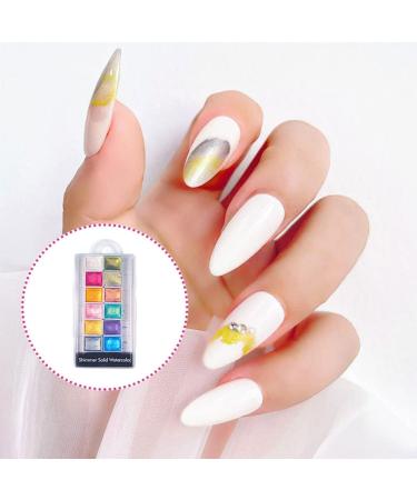 Nail Shiimmer Powder Manicure Solid Pearlescent Pigment Nail Art Dyeing Powder 12Colors nail chrome powder - Buy Online on SooperMarket.com