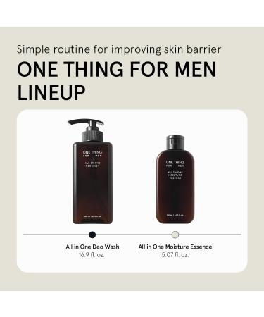 ONE THING FOR MEN All in One Moisture Essence 5.07 Fl Oz | 4-in-1 Moisturizer Toner Aftershave & Serum with Hyaluronic Acid | Korean Skin Care for Men - Buy Online on SooperMarket.com