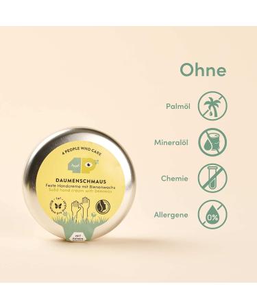 Buy 4PEOPLEWHOCARE Organic Hand Cream - Best Solid Cream for Dry Cracked Hands Aloe Vera & Beeswax 30g Can - Natural Cosmetics - Ships Internationally - Buy Online on SooperMarket.com