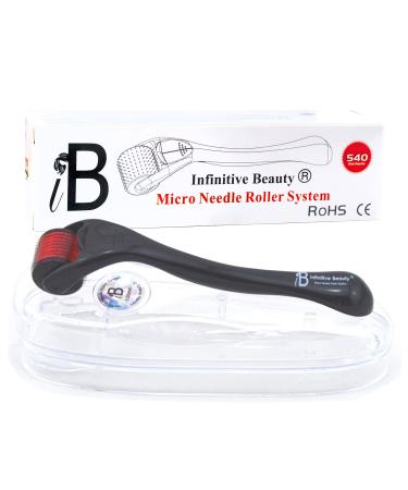 Derma Roller INFINITIVE BEAUTY 540 Titanium Alloy Microneedle Roller for Skin Face Beard & Hair (0.75mm)