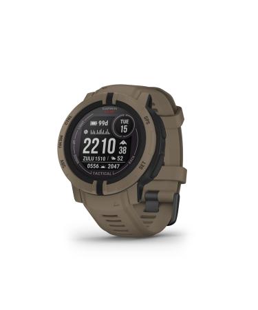 Garmin Instinct 2 Solar, Tactical-Edition, GPS Outdoor Watch, Solar Charging Capabilities, Multi-GNSS Support, Tracback Routing, Coyote Tan Instinct 2 Solar Tactical (Coyote Tan) 45 MM Instinct 2 Solar Watch