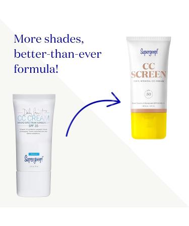 Supergoop! CC Screen SPF 50 PA++++ Mineral CC Cream - Tinted Moisturizer with Broad Spectrum Sunscreen - Buy Online on SooperMarket.com