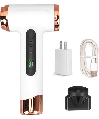 Cordless Hair Dryer Portable Blow Dryer for Women Men Hot Cold Blow 15000mAh Rechargeable Lightweight Portable Blow Dryer for Dormitory Travel Fast Drying As Salon (US Plug) US Plug White - Buy Online on SooperMarket.com
