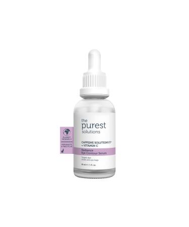 The Purest Solutions Radiance Eye Contour Serum (Caffeine Solutions 5% + Vitamin C) - Bright & Rested Appearance - Skin Tone Difference Reduction - Under-Eye Bag Care - Vegan | Cruelty Free (1 fl. oz)