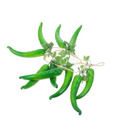 Ciieeo 2 Strings Simulated Green Pepper Fall Pumpkin Decor Fall Decorations Chili Decorations Corn Props Green 55X8.5X5CM