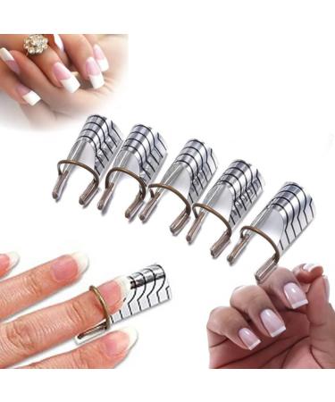 5PCS/SET Reusable Nail Art Extension Forms Guide Nail Extension Forms Nail Accessories Acrylic Nail Uv Gel Nail Extention Tips Diy Tool French Nails Aluminum Form Guide(Silver) - Buy Online on SooperMarket.com