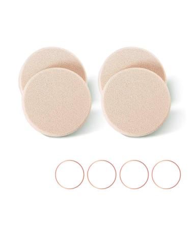 KOOBA 4pcs Round Makeup Sponges Supplement  Beauty Face Primer Compact Powder Puff  Blender Sponge Replacement for Cosmetic Flawless Foundation  Sensitive and All Skin Types Round 4Pcs