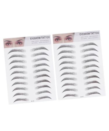 Angoily 2pcs 3d Eyebrow Stickers 6d Template Eyebrow Shape