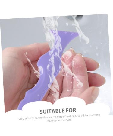 Angoily Eyelash Tool 8 Pcs Silicone Beauty Ruler Eyeshadow Eyebrow Stencils Aid Makeup Stencils Aid Cosmetic Beauty Tools - Buy Online on SooperMarket.com