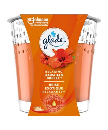 Glade Scented Candle Hawaiian Breeze 1-Wick Candle Air Freshener Infused with Essential Oils for Home Fragrance 1 Count