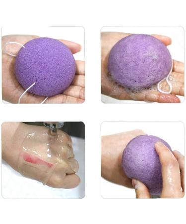 1PC Facial Sponge Natural Activated Ingredient Face Cleansing Sponge Exfoliating Tool Loofah Puff Body Shower Sponge(Lavender Purple) - Buy Online on SooperMarket.com