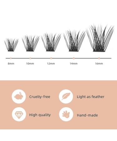 72 Pcs Mixed Length C Curl DIY Eyelash Extension Cluster Lashes - Volume Style D 8-16 - Buy Online on SooperMarket.com